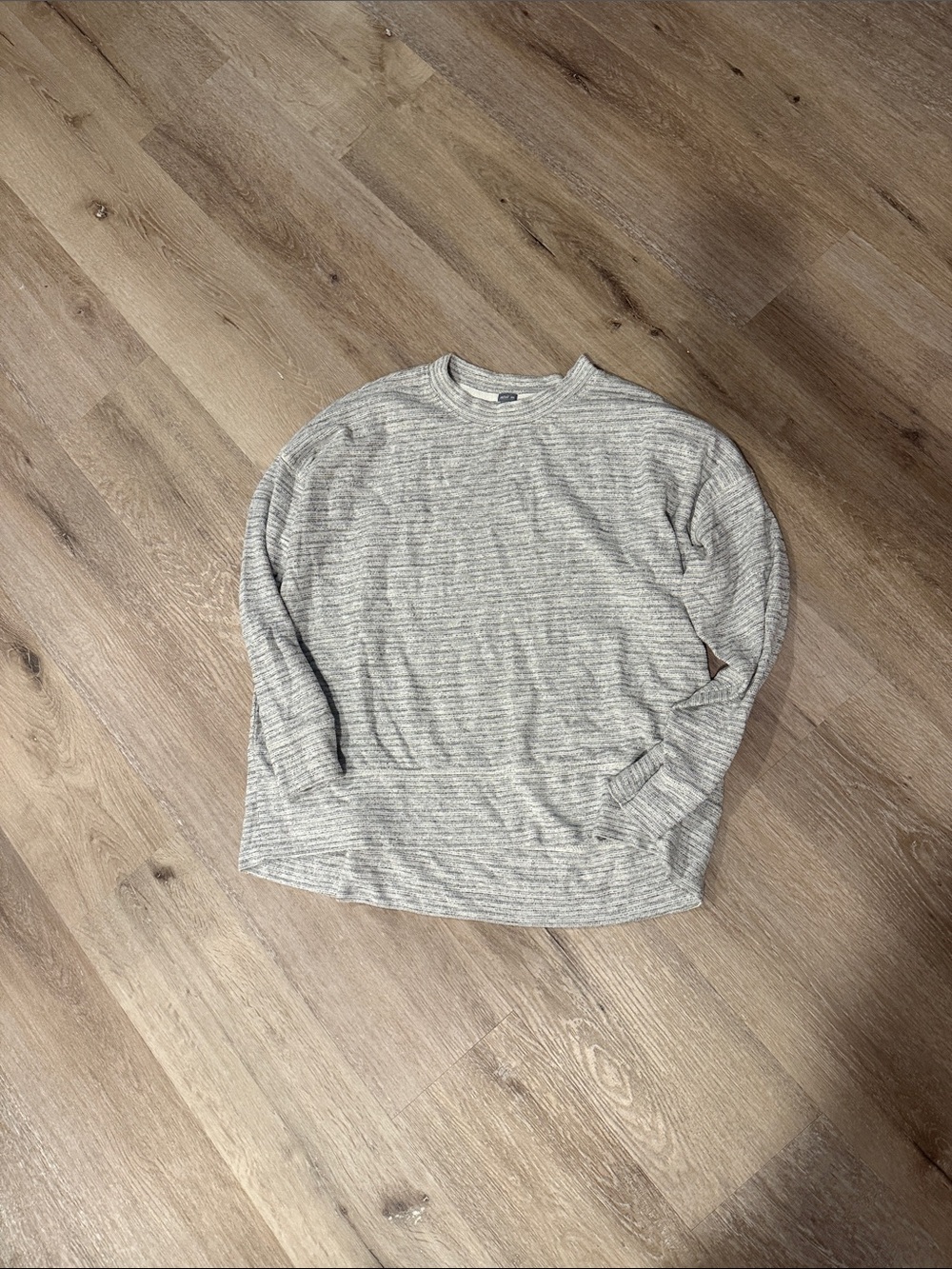 aerie Heather Gray Knit Crewneck Sweatshirt